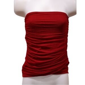 🔖 SHEIN Red Ruched Tube Top